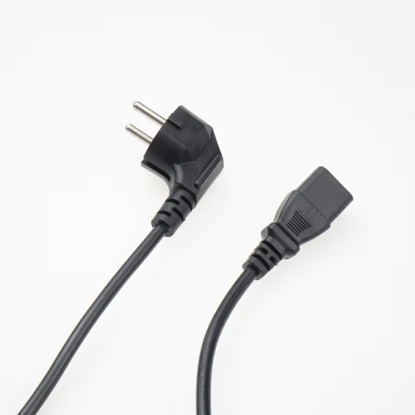 Custom PVC Jacket Europe Plug IEC 60320 C13 to C14 Monitor Power Cord 3 Pin AC Power Cord Cable - 图片 2