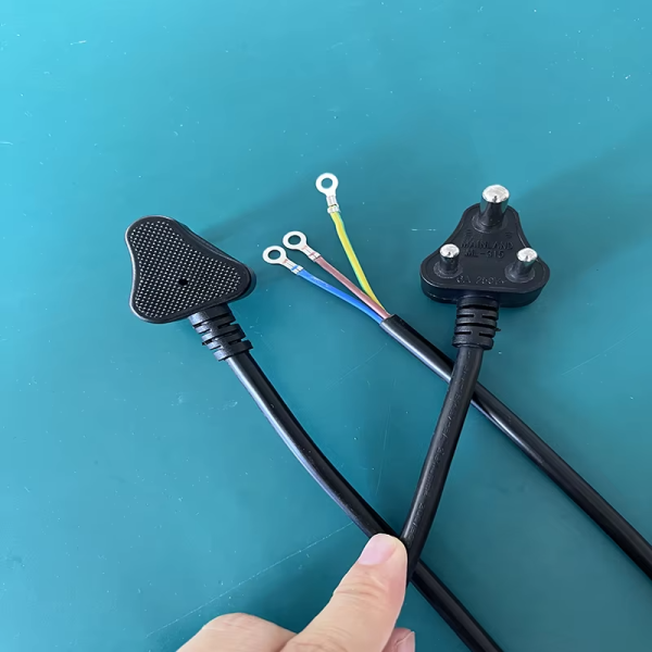 South Africa Plug SABS Standard Suitable for India Market 3 Cores 6A 16A 250V Power Cord Connect To Home Appliance