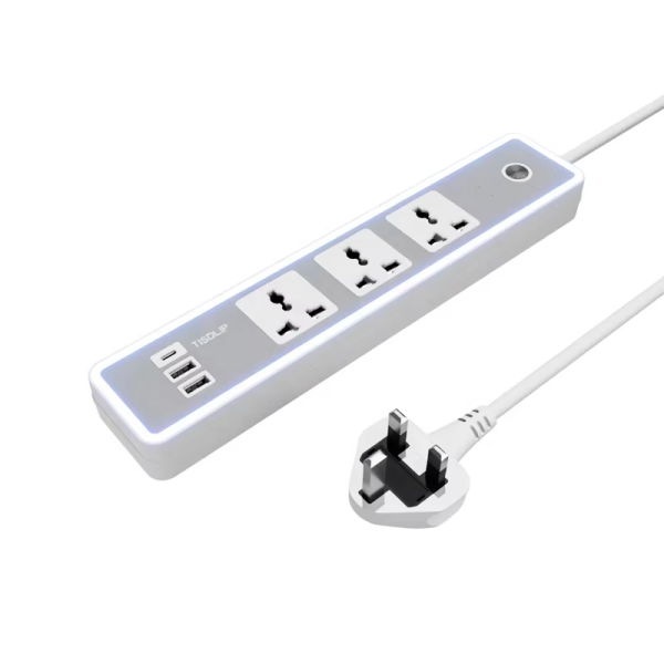 Universal international Power Strip 3 port socket with 2 USB 3 ways Power Socket UK US AU EU Plug LED Socket extension lead