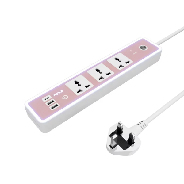 Universal international Power Strip 3 port socket with 2 USB 3 ways Power Socket UK US AU EU Plug LED Socket extension lead - 图片 2