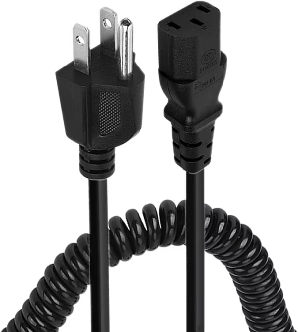 Competitive Price US Standard Spiral Power Cord Stripped C13 for Office House Appliance - 图片 3