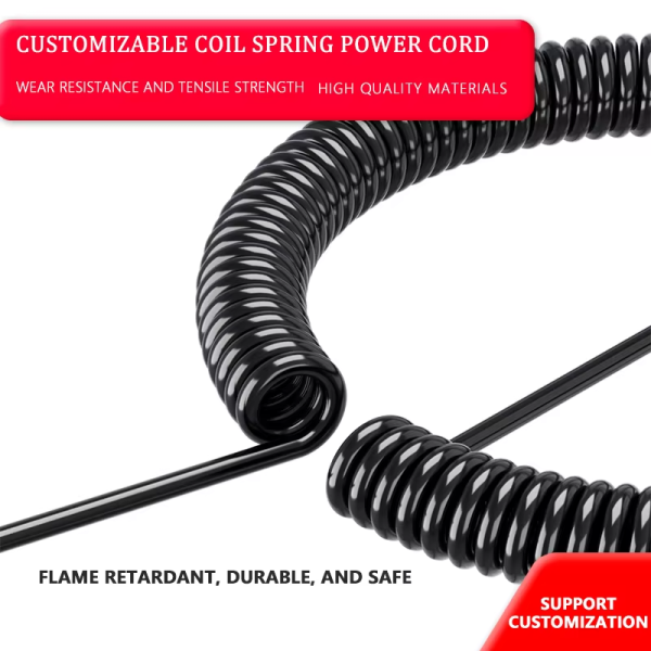 Competitive Price US Standard Spiral Power Cord Stripped C13 for Office House Appliance - 图片 5