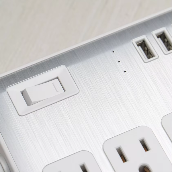 USA Flat Board Surge Protection Waterproof Sockets Power Strip 4 Gang and 4 USB ports Extension Socket - 图片 6